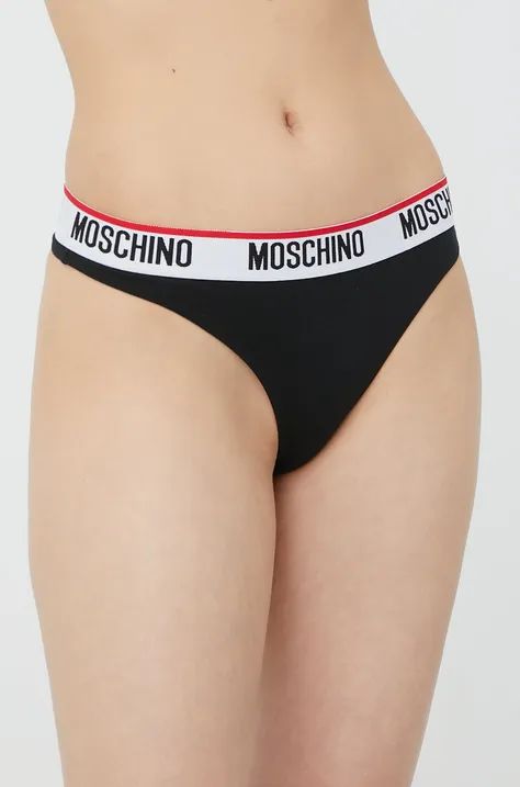 Moschino Underwear stringi (2-pack) kolor czarny