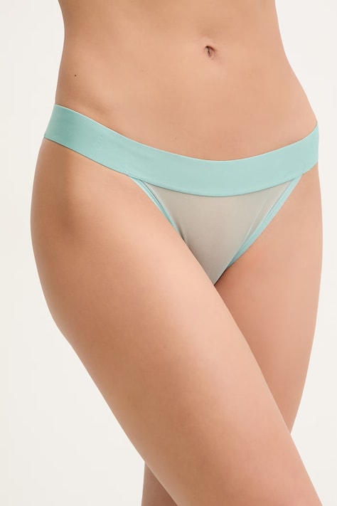 Kalhotky Dkny béžová barva, průhledné, DK8945