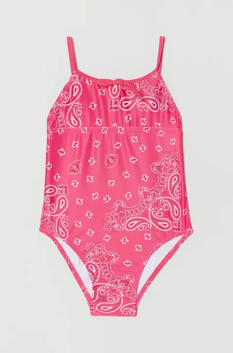 OVS jednoczęściowy strój kąpielowy dziecięcy kolor różowy