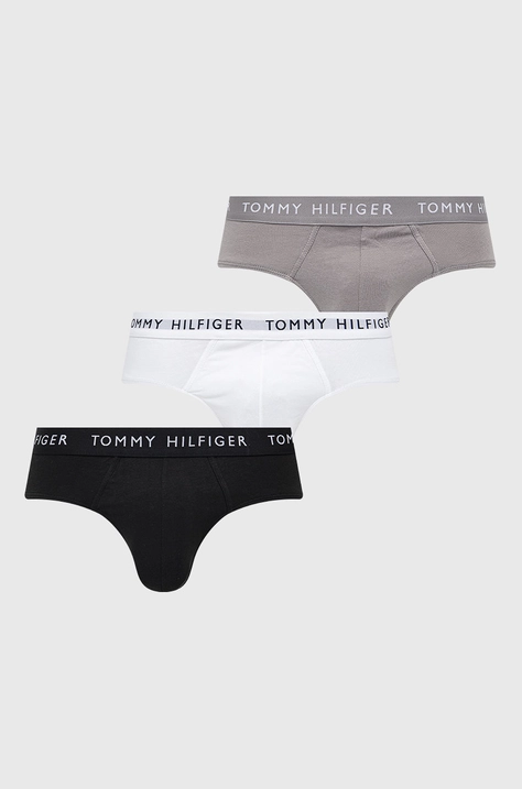 Slipy Tommy Hilfiger (3-pak) pánske,čierna farba,UM0UM02206