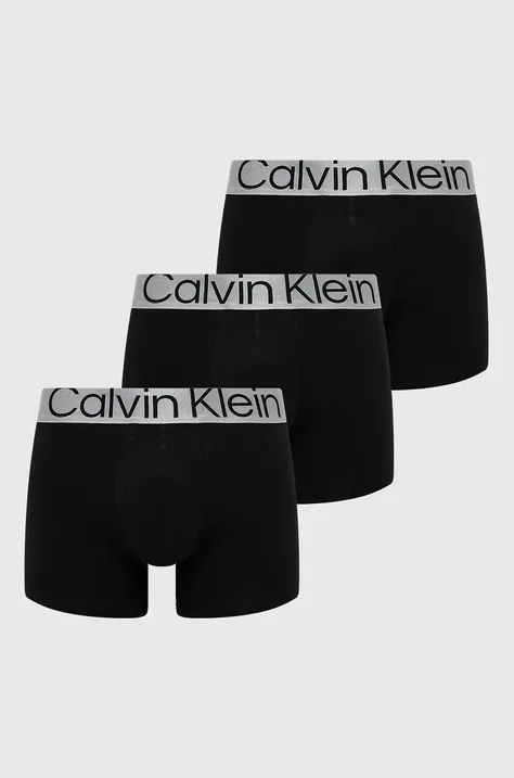 Boxerky Calvin Klein Underwear (3-pack) pánské, černá barva