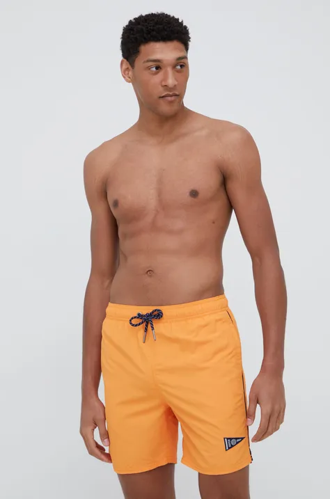 Kratke hlače za kopanje Superdry oranžna barva