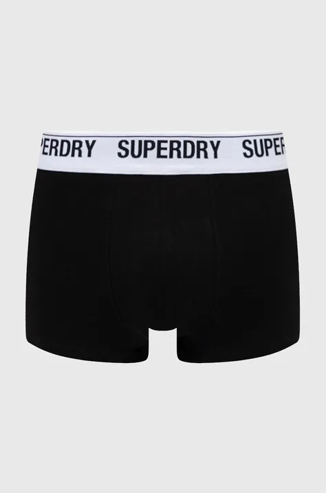 Superdry bokserki (3-pack) męskie kolor czarny
