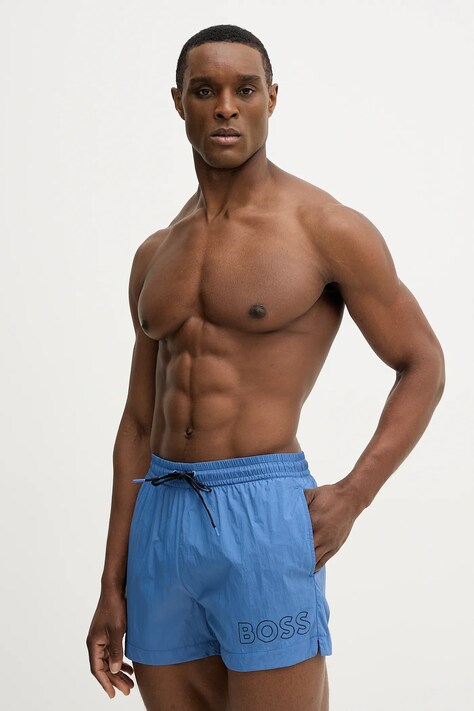 BOSS szorty kąpielowe Mooneye kolor niebieski 50469280