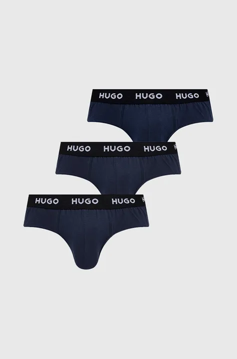 HUGO slipy (3-pack) 50469763 męskie kolor granatowy
