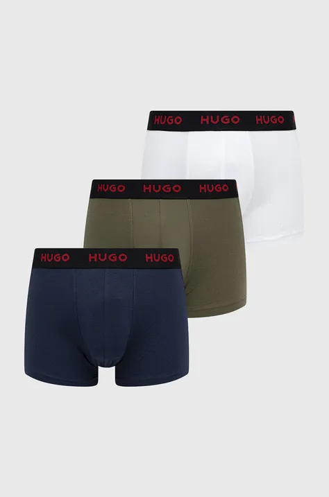 HUGO boxeri (3-pack) bărbați, culoarea alb 50469766