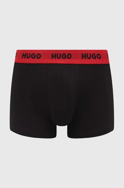 Boksarice HUGO 3-pack moški, črna barva