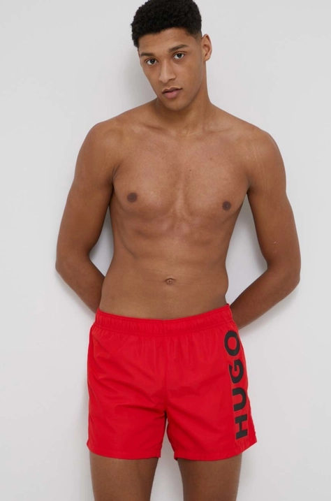 HUGO pantaloni scurți de baie culoarea roșu 50469303