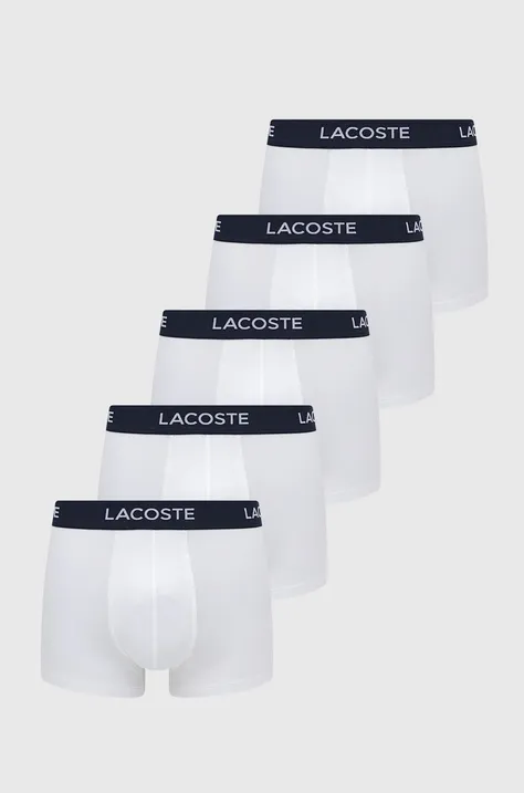 Боксерки Lacoste (5 чифта) мъжки в бяло