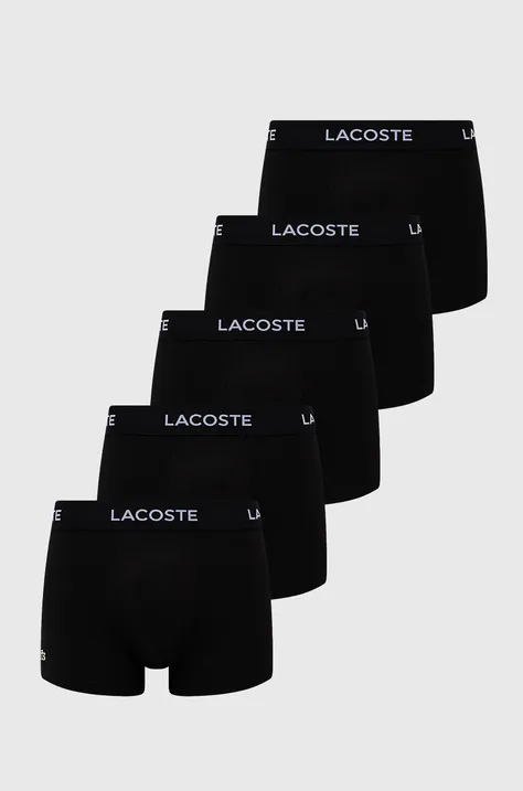 Boxerky Lacoste (5-pack) pánské, černá barva
