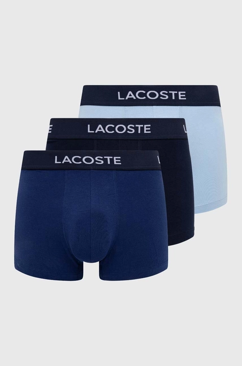 Boksarice Lacoste 3-pack moški, mornarsko modra barva