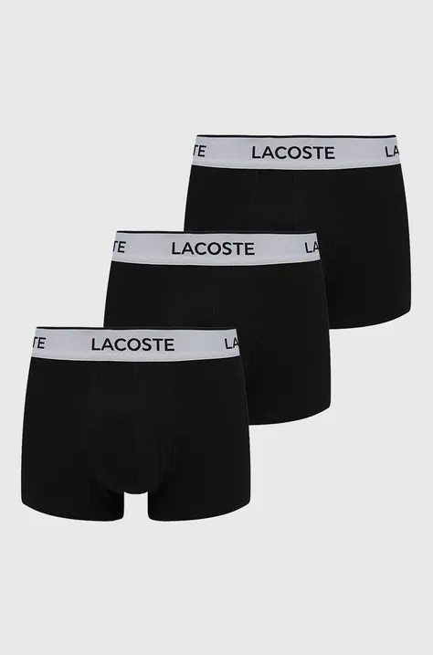 Боксерки Lacoste (3 чифта) мъжки в черно