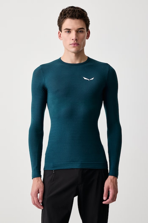 Salewa Longsleeve termoaktywny męski z wełną Zebru Medium granatowy 00.0000027957