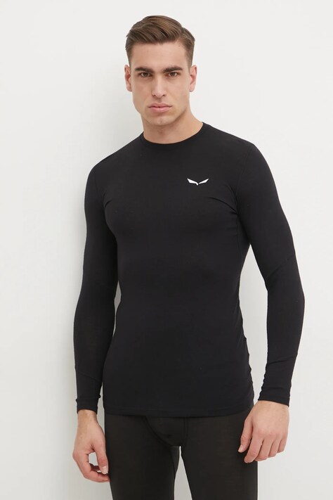 Funkčné tričko s dlhým rukávom Salewa Cristallo čierna farba, 00.0000028205