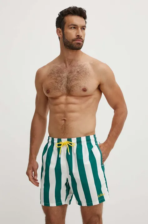 Kratke hlače za kupanje MC2 Saint Barth boja: zelena