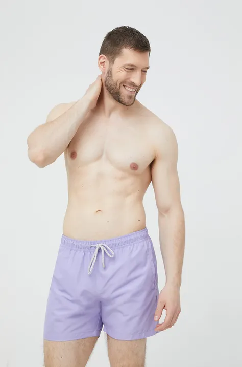 Plavkové šortky John Frank fialová farba