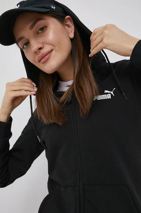 Кофта Puma 586813 женская цвет чёрный с принтом