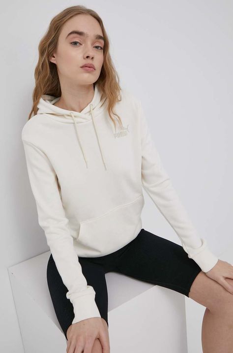 Μπλούζα Puma γυναικεία, χρώμα: άσπρο, 848332
