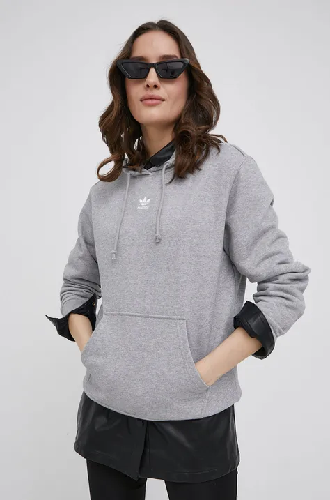 adidas Originals cotton sweatshirt women's gray color