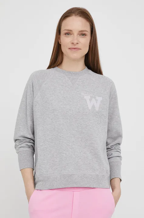 Woolrich bluza damska kolor szary z aplikacją CFWWSW0075FRUT2978-117
