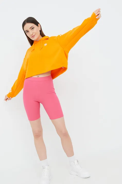 Mikina adidas Originals Adicolor HC2015-BORANG, dámska, oranžová farba, s nášivkou
