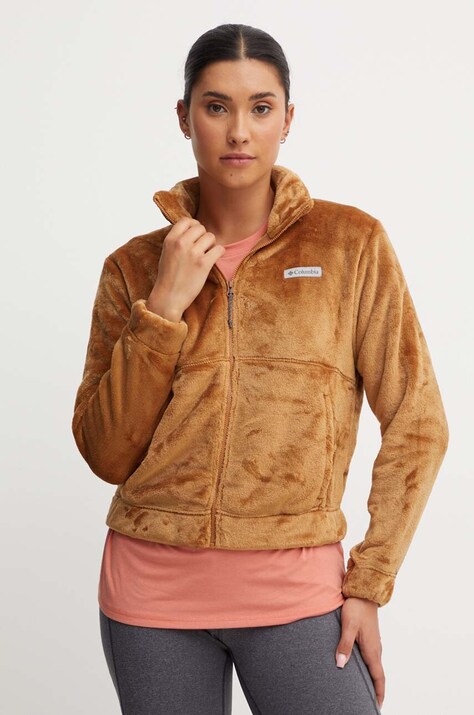 Columbia bluza Fireside damska kolor brązowy gładka 1997931