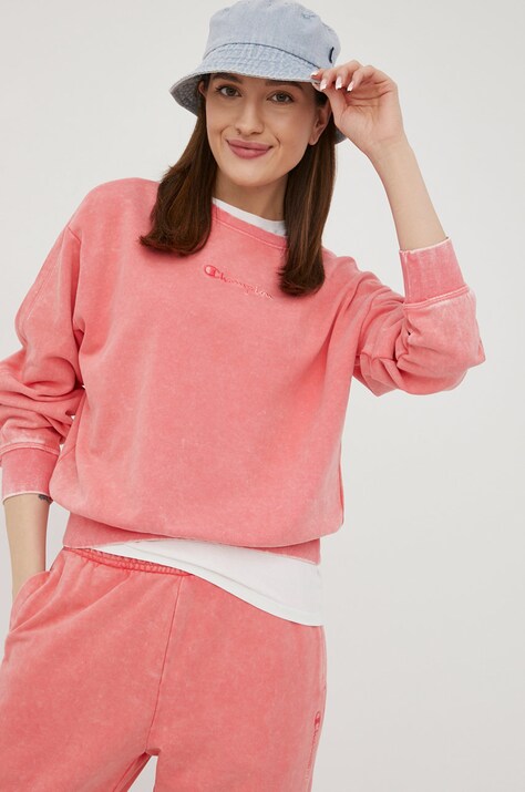 Champion bluză 114942 femei, culoarea roz, cu imprimeu 114942-BS028