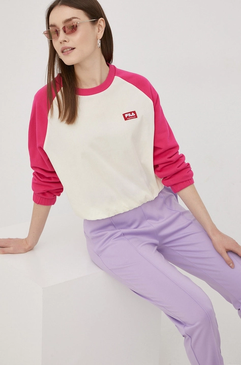 Fila bluza femei, culoarea alb, neted