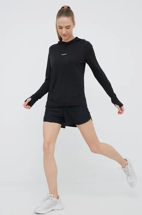 Αθλητική μπλούζα Icebreaker Cool-lite γυναικεία, χρώμα: μαύρο