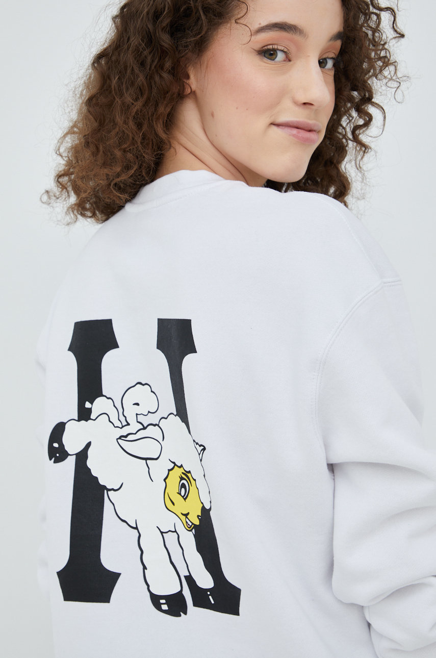 HUF bluza damska kolor biały z nadrukiem