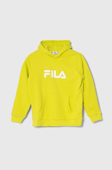Fila felpa per bambini colore verde con cappuccio