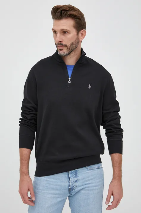 Polo Ralph Lauren bluză bărbați, culoarea negru, uni 710813000000
