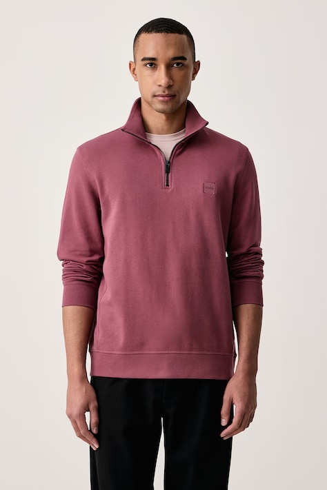 BOSS Orange Bluza męska bawełniana Zetrust czerwona 50468926