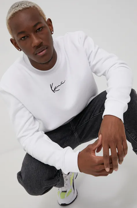 Karl Kani bluza barbati, culoarea alb, cu imprimeu