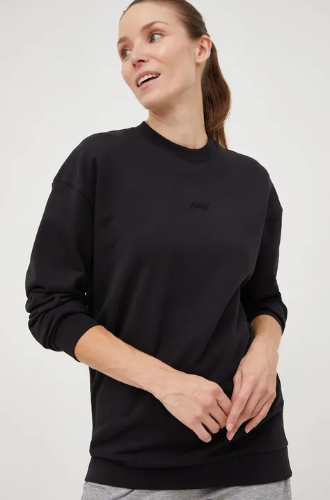 Βαμβακερή μπλούζα Arkk Copenhagen χρώμα: μαύρο,