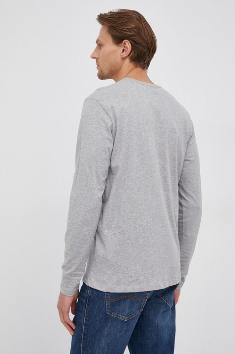 Бавовняний лонгслів Pepe Jeans Eggo — SS22-BUM03B, сірий — фото 3