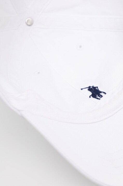 Бавовняна кепка Polo Ralph Lauren — SS22-CAB02C, білий — фото 4