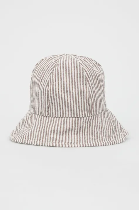 Παιδικό βαμβακερό καπέλο Name it χρώμα: μπεζ