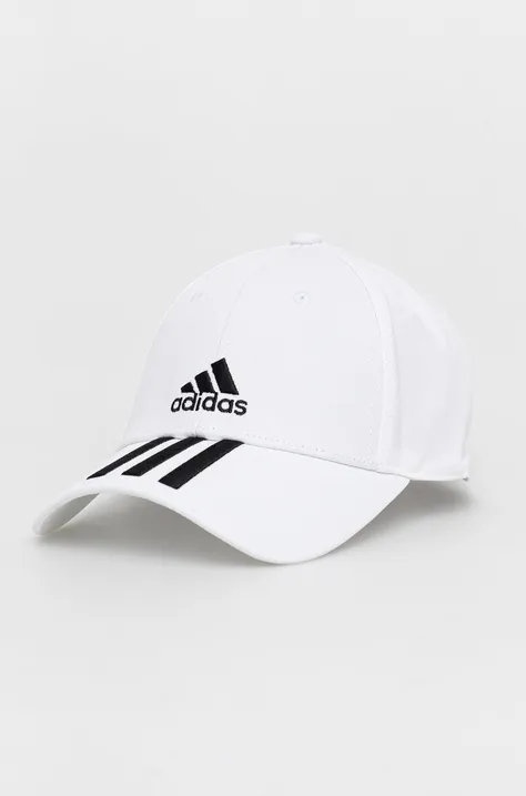 Βαμβακερό καπέλο adidas Performance χρώμα: άσπρο