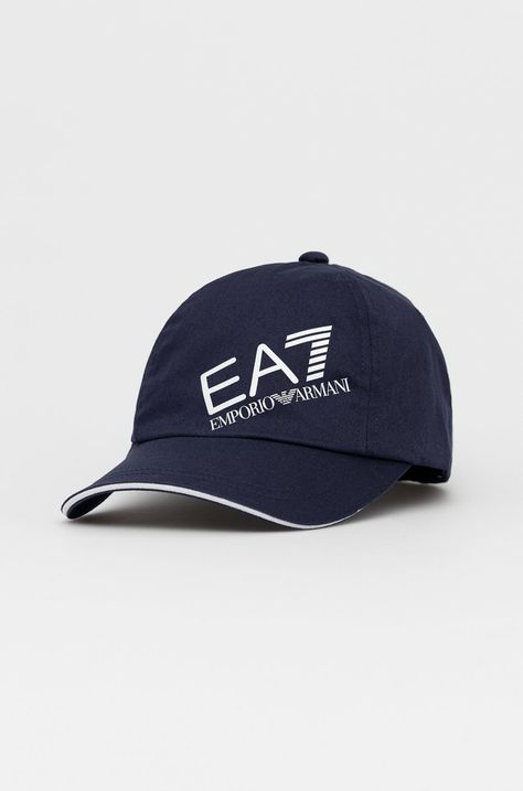 Памучна шапка EA7 Emporio Armani