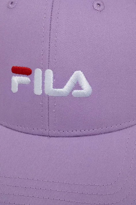 Fila czapka kolor fioletowy z aplikacją
