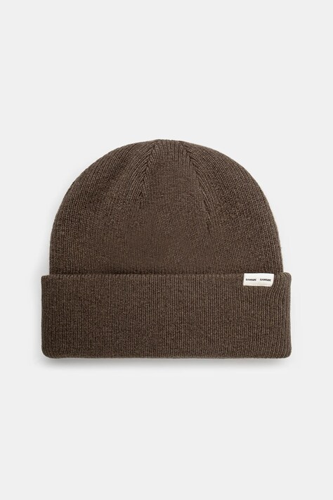 Samsoe Samsoe wool beanie black color thick knit M13407218