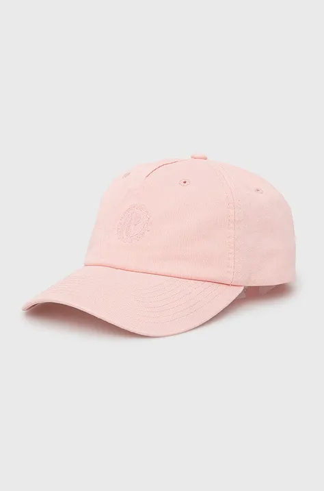 Pepe Jeans czapka Tacio kolor różowy z aplikacją