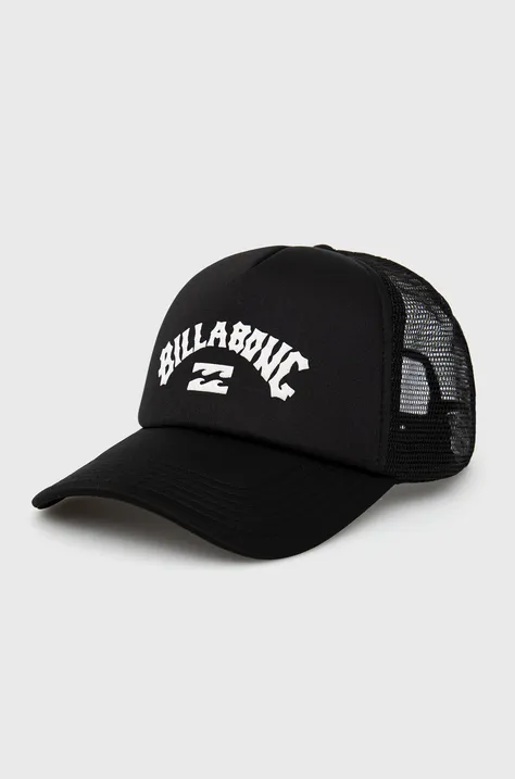 Billabong czapka kolor czarny z aplikacją