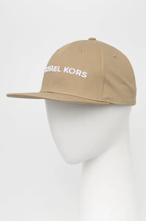 Michael Kors șapcă culoarea bej, cu imprimeu