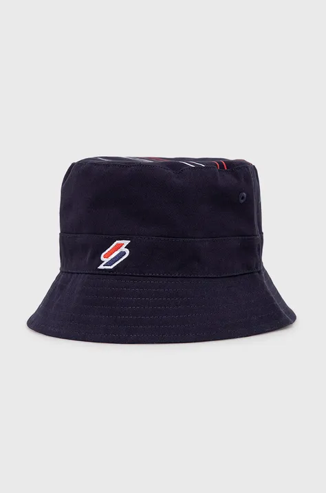 Двосторонній капелюх Superdry колір синій