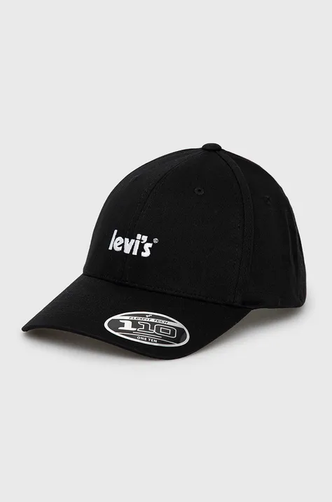 Кепка Levi's колір чорний з аплікацією D6625.0004-59