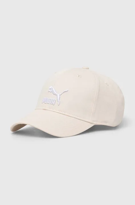 Puma cotton baseball cap beige color 022554