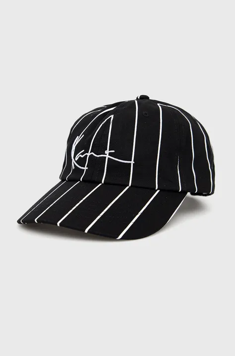 Бавовняна кепка Karl Kani колір чорний візерунок KAHW01100102-black