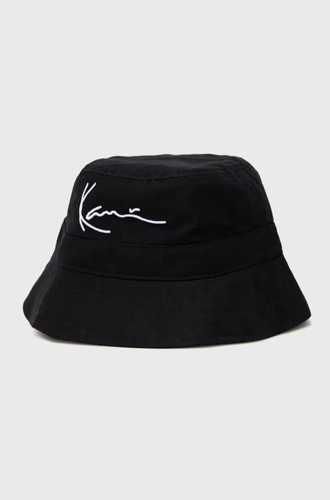 Шляпа из хлопка Karl Kani цвет чёрный хлопковый ESSKKMACCBH01BLK-black